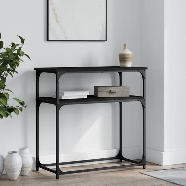 vidaXL konsolbord sort 75x35,5x75 cm