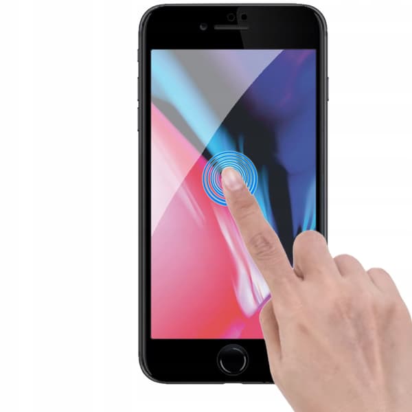 Hærdet glas til Apple iPhone 7/8 Plus. Fuldskærmsdækning. 5D og 9H.