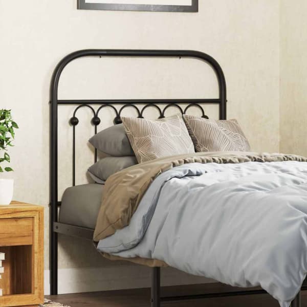vidaXL metalsengegavl sort 75 cm