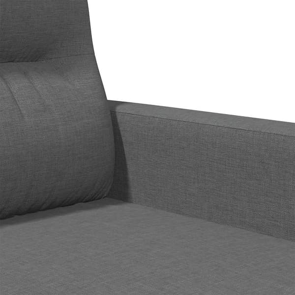 vidaXL 2-sitssoffa, mörkgrå, 140 cm, klädd i tyg