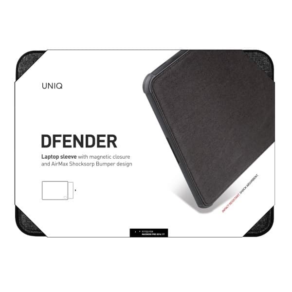 UNIQ Dfender laptop-taske 16" sort/kulsort