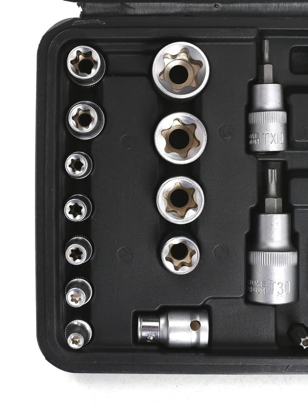 Torx-kärki- ja hylsysarja 30 osaa KD10242