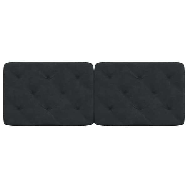 vidaXL Sängynpäädyn tyyny, musta, 120 cm, sametti