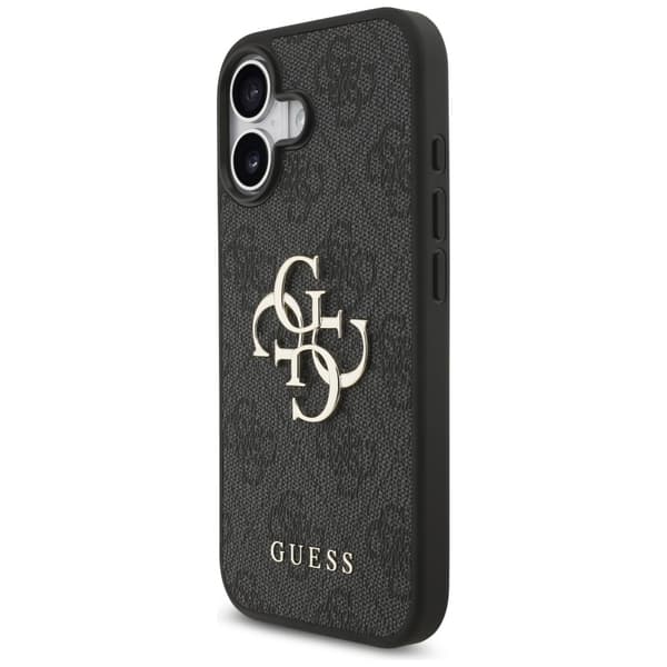 Guess 4G stort logo-cover til iPhone 17, sort