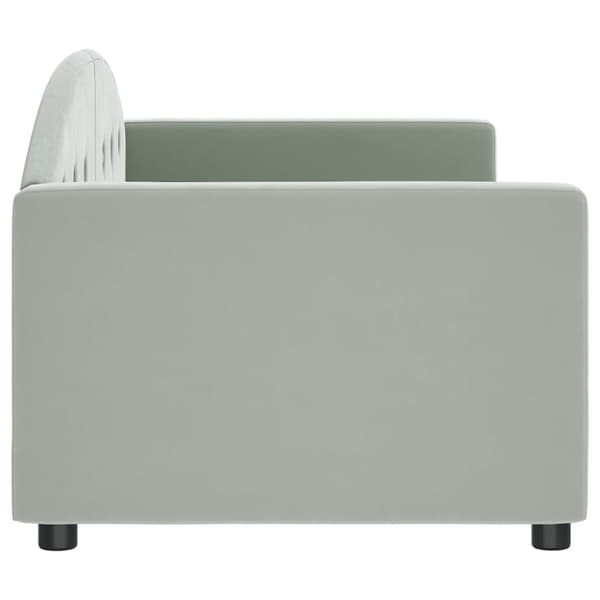 vidaXL Bäddsoffa ljusgrå 80x200 cm klädd i sammet