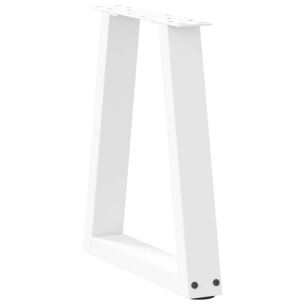 vidaXL V-formade matbordsben 2 st vit stål