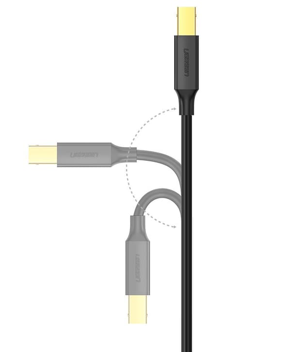 Printerkabel USB 2.0 - USB-B 1,5m sort