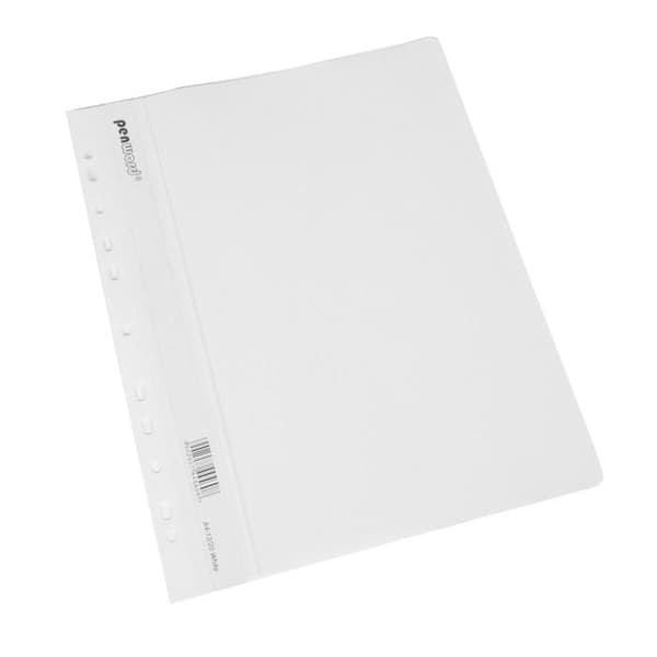 A4 perforeret mappe, hvid (20 stk.)