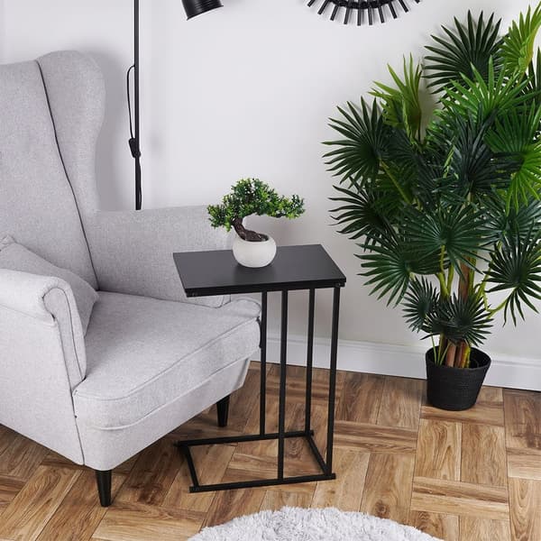 Sort metal sofabord side 40x26x58 cm
