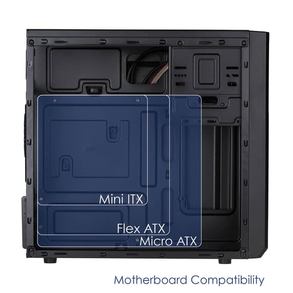 Akyga AK17BK Micro ATX Datorchassi PC Tower Box 2x USB 3.0 Svart