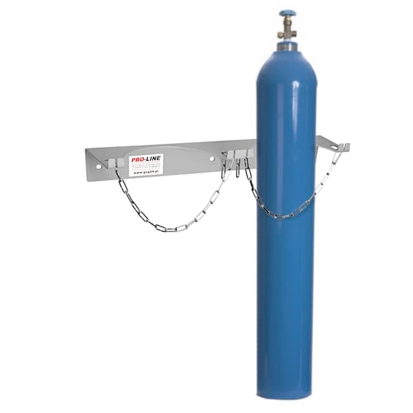 Väggfäste för 2 gasflaskor, max. flaskdiameter 250 mm PRO-LINE