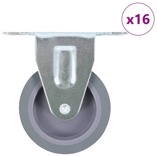 vidaXL 16 fasta hjul, 75 mm