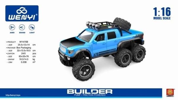 Sininen maastoauto 1:16 WY470B