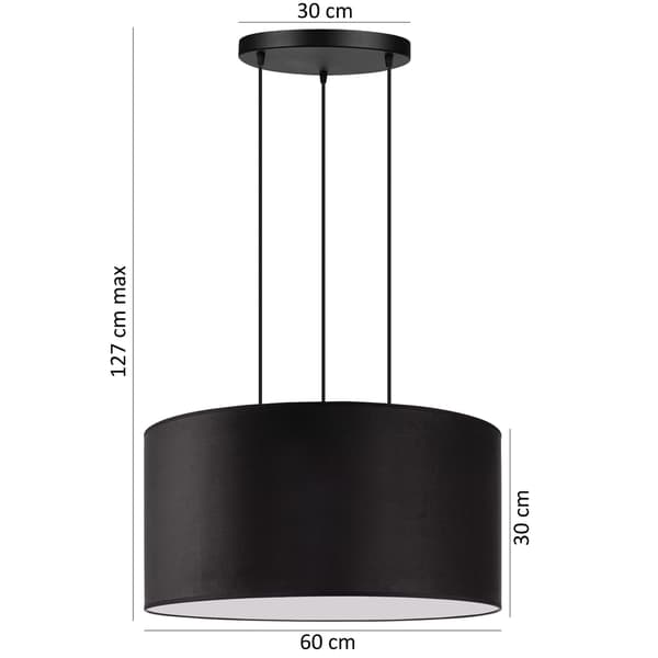 Tornado AXL1 lampe, sort fløjl