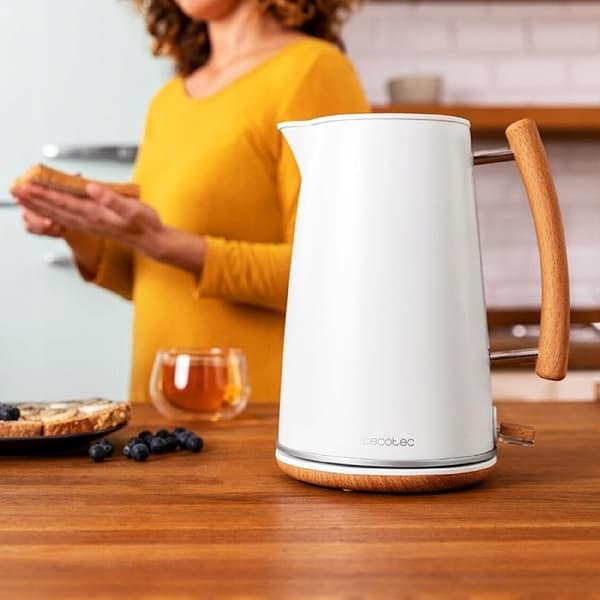 Cecotec Thermosense 400 vattenkokare vit trä