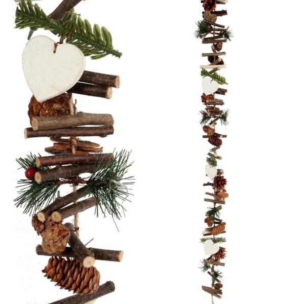 TRÆGUIRLANDE JULEPYNTNING