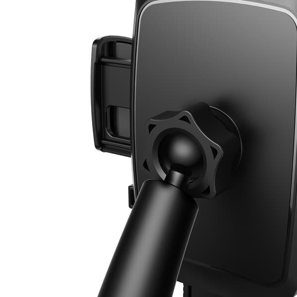 Universal mekanisk biltelefonholder til instrumentbræt, sort