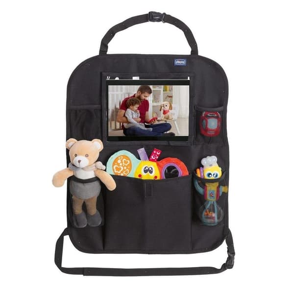 Auton järjestäjä, jossa on tilaa iPadille