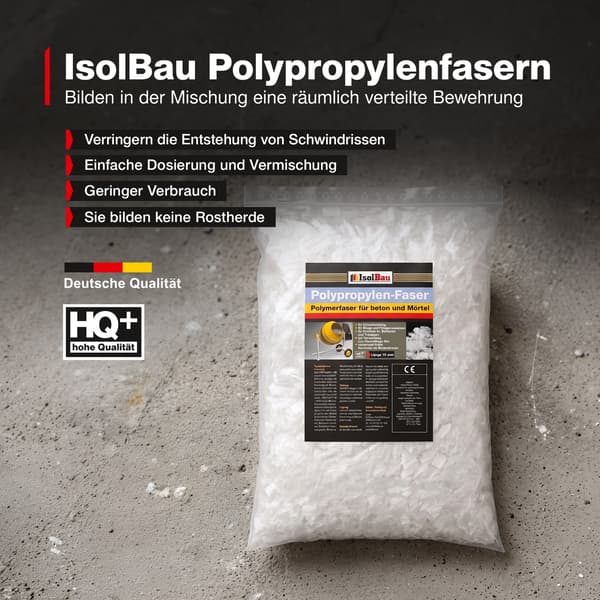 IsolBau Polypropeenikuidut PP 12 mm Polypropeenikuitu 5 kg
