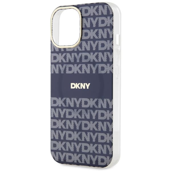 DKNY IML Mono & Stripe MagSafe-etui til iPhone 15, blå