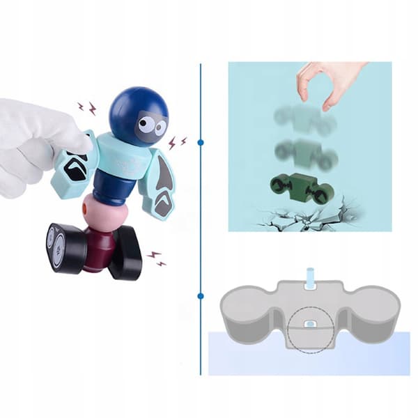Magnetiska klossar för barnrobotar 21 delar rymdkul