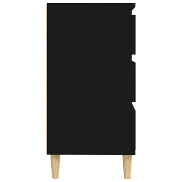vidaXL kommode, sort, 60x35x70 cm, træbaseret materiale