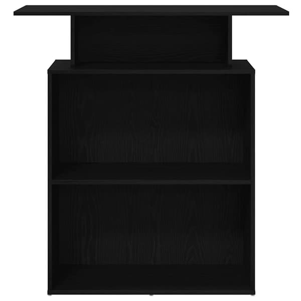 vidaXL receptionsdisk sort 100x40x104 cm limet træ