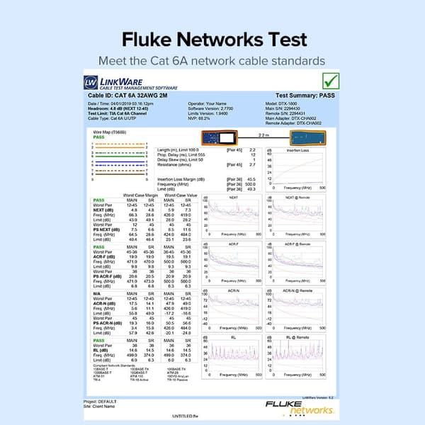 Patchcord Ethernet Netværkskabel RJ45 Cat 6A UTP 1000Mbps 5m