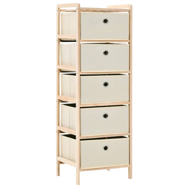 vidaXL Hylly 5 kangaskorilla setripuu beige