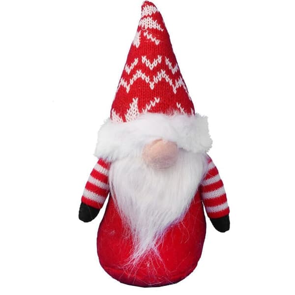 Röd jultomte med skägg 20 cm