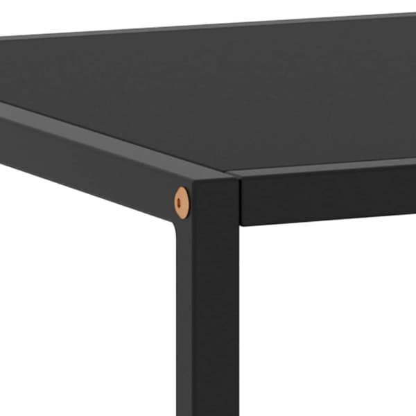 vidaXL sofabord, sort, sort glas, 100x50x35 cm