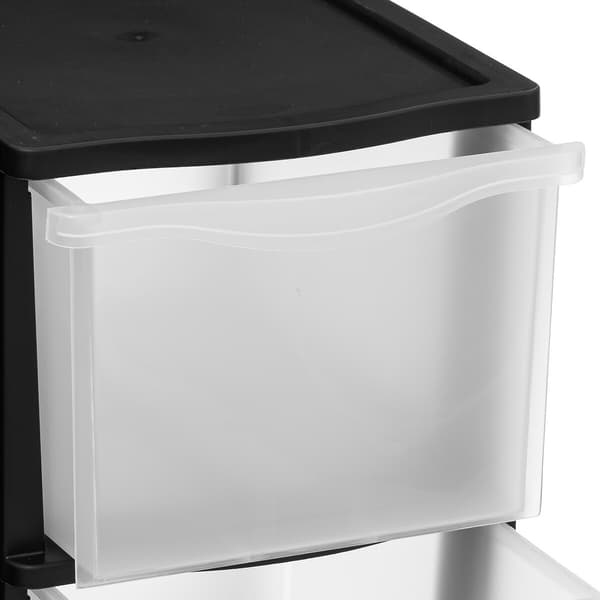 Organizer med 3 skuffer, sort, 60 cm