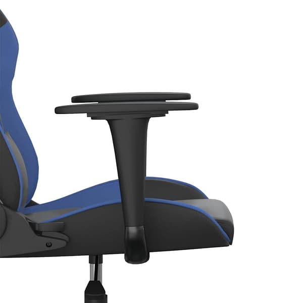 vidaXL gamingstol, sort og blå, kunstlæder