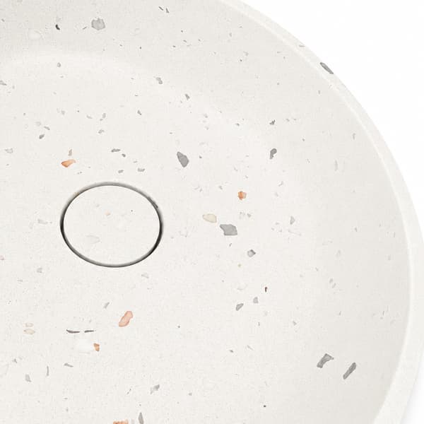 Oval Terrazzo bordvask med prop - Aquaterris