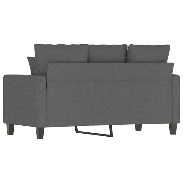 vidaXL 2-sitssoffa mörkgrå 120 cm tygklädsel