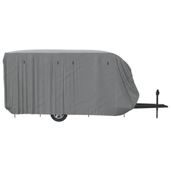vidaXL campingvognsovertræk, grå, 550x250x220 cm