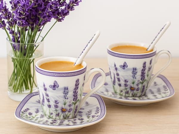 Espressokoppar 2 x 80ml i presentask, Lavender-kollektionen