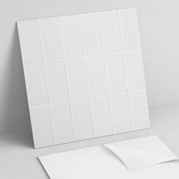 Sæt med trykte vinylfliser, simpel rektangulær mosaik, 20x20x20 cm