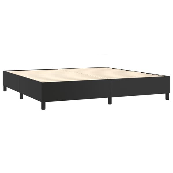 vidaXL sengestel sort 200x200 cm kunstlæder