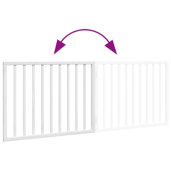 vidaXL foldbart sikkerhedsgitter til hunde, 2 paneler, hvid, 160 cm