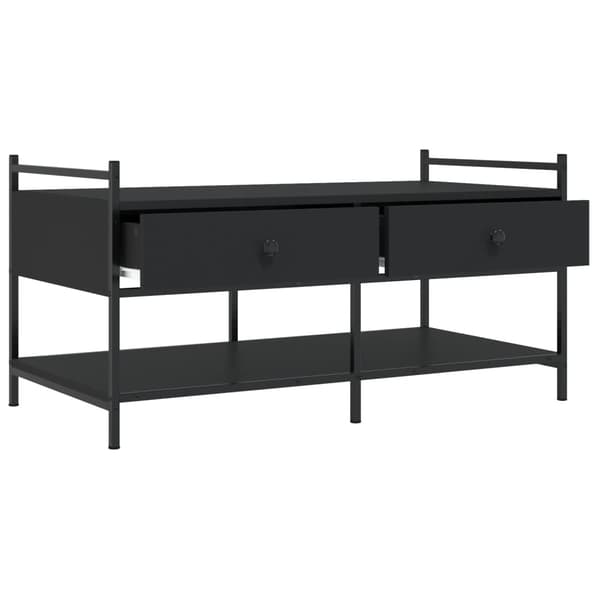 vidaXL sofabord, sort, 99x50x50 cm, træbaseret materiale