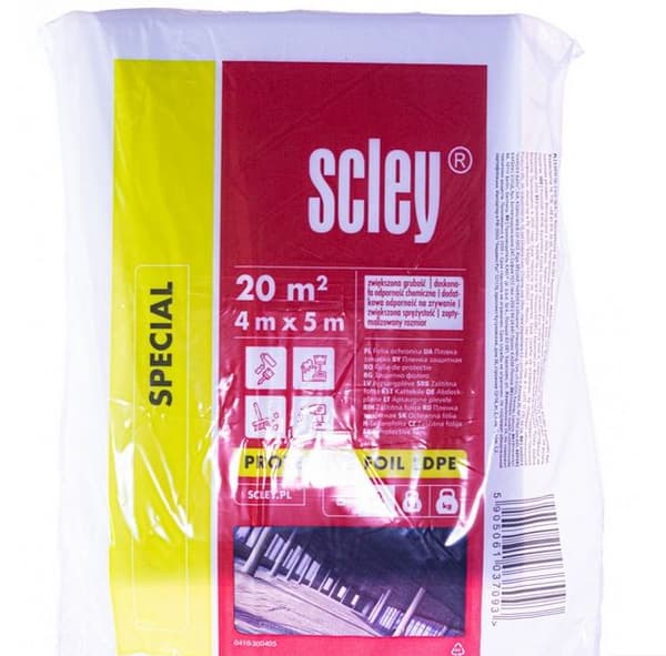 Tjock LDPE-skyddsfolie (4 x 5 m)