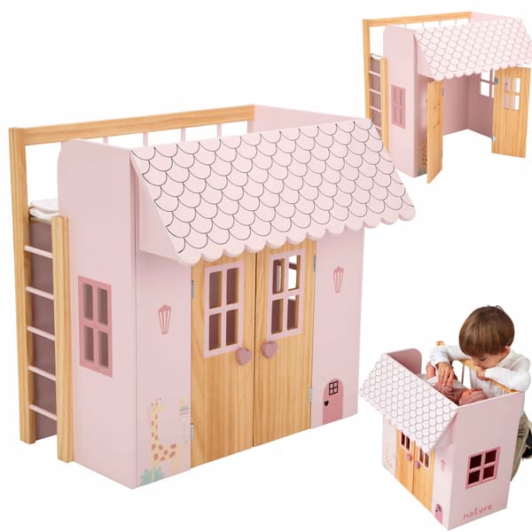 Trædukkehus - Arias Bed 21589