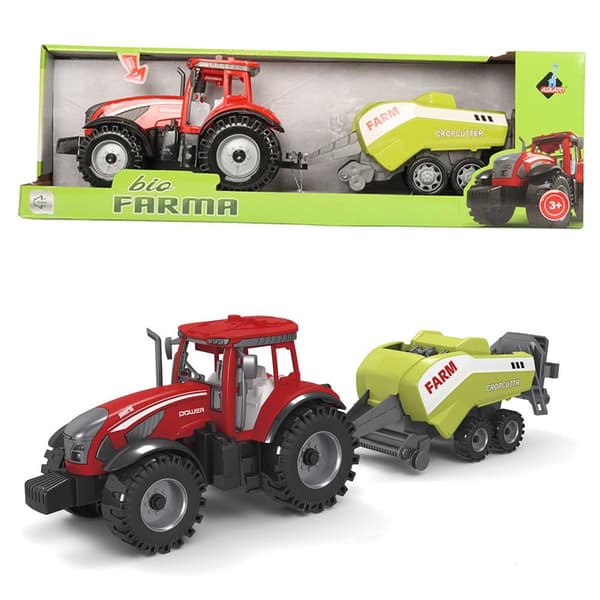 Traktor med ballepresser
