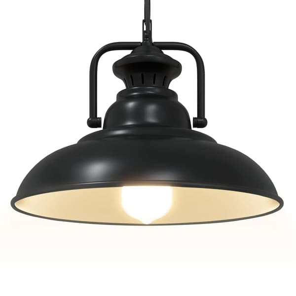 vidaXL pendellampe E27 sort Ø 31 cm jern