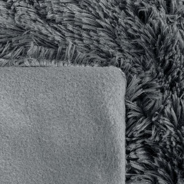 TIFANY silverfärgad pälsfilt 170x210 cm