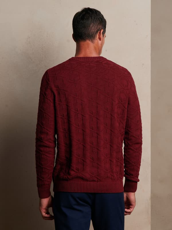 SHIRLEY M BURGUNDY SWEATER