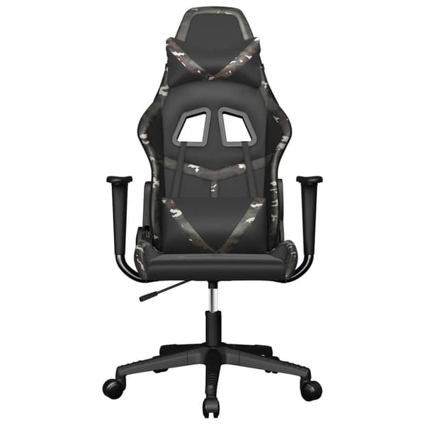 vidaXL gamingstol, sort og camouflage, kunstlæder