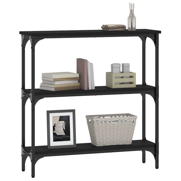 vidaXL konsolbord sort 75x22,5x75 cm