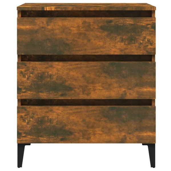 vidaXL kommode, røget eg, 60x35x69 cm, træbaseret materiale